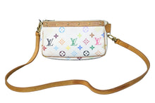 画像をギャラリービューアに読み込む, LOUIS VUITTON ルイヴィトン ポーチ マルチカラー ポシェットアクセソワール ホワイト M92649 村上隆 良品 中古 55244
