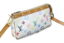画像をギャラリービューアに読み込む, LOUIS VUITTON ルイヴィトン ポーチ マルチカラー ポシェットアクセソワール ホワイト M92649 村上隆 良品 中古 55244
