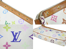 画像をギャラリービューアに読み込む, LOUIS VUITTON ルイヴィトン ポーチ マルチカラー ポシェットアクセソワール ホワイト M92649 村上隆 良品 中古 55244