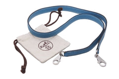 HERMES Shoulder Strap Accessory Blue Jean Togo Good Condition Used 55252