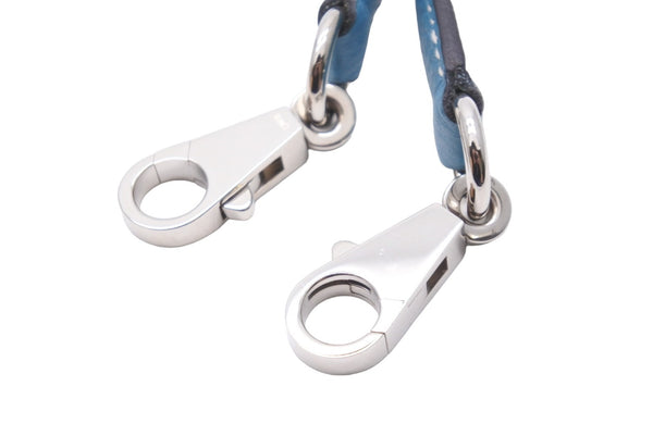 HERMES Shoulder Strap Accessory Blue Jean Togo Good Condition Used 55252