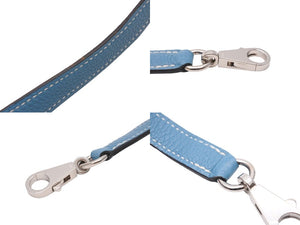 HERMES Shoulder Strap Accessory Blue Jean Togo Good Condition Used 55252