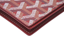画像をギャラリービューアに読み込む, 新品同様 GOYARD ゴヤール ヘリンボーン 柄 カードケース レッド PVC レザー 小物 APM421中古 55254 正規品