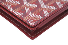 画像をギャラリービューアに読み込む, 新品同様 GOYARD ゴヤール ヘリンボーン 柄 カードケース レッド PVC レザー 小物 APM421中古 55254 正規品