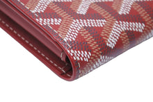 画像をギャラリービューアに読み込む, 新品同様 GOYARD ゴヤール ヘリンボーン 柄 カードケース レッド PVC レザー 小物 APM421中古 55254 正規品