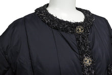 画像をギャラリービューアに読み込む, 新品同様 CHANEL シャネル ジャケット ブルゾン ココマーク ブラック ポリアミド ツイード 38 P60016V45660 中古 55268