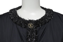 画像をギャラリービューアに読み込む, 新品同様 CHANEL シャネル ジャケット ブルゾン ココマーク ブラック ポリアミド ツイード 38 P60016V45660 中古 55268