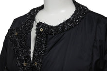 画像をギャラリービューアに読み込む, 新品同様 CHANEL シャネル ジャケット ブルゾン ココマーク ブラック ポリアミド ツイード 38 P60016V45660 中古 55268