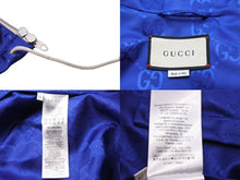 画像をギャラリービューアに読み込む, 極美品 GUCCI グッチ 日本限定 GUCCI Off The Grid ジップアップジャケット GG柄 ブルー ポリアミド 42 631892 Z8AK7 中古 55269