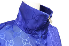 画像をギャラリービューアに読み込む, 極美品 GUCCI グッチ 日本限定 GUCCI Off The Grid ジップアップジャケット GG柄 ブルー ポリアミド 42 631892 Z8AK7 中古 55269