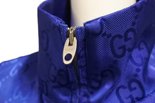 画像をギャラリービューアに読み込む, 極美品 GUCCI グッチ 日本限定 GUCCI Off The Grid ジップアップジャケット GG柄 ブルー ポリアミド 42 631892 Z8AK7 中古 55269
