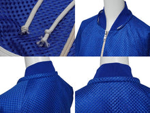 画像をギャラリービューアに読み込む, GUCCI グッチ メッシュ フード ジャケット ブルー ジップ ロゴ トップス パーカー 切り替え 511793 X9S68 サイズXS 美品 中古 55282