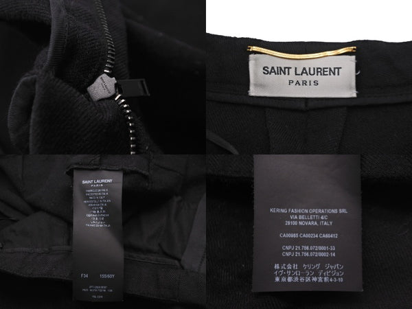 SAINT LAURENT Shorts Bottoms Size F34 155/60Y Cotton Black Gold Hardware Good Condition Used 55284