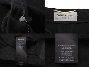 SAINT LAURENT サンローラン ショートパンツ ボトムス サイズF34 155/60Y コットン ブラック ゴールド金具 美品 中古 55284