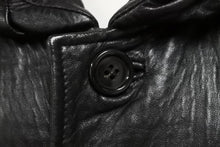 画像をギャラリービューアに読み込む, ISSEY MIYAKE イッセイミヤケ ジャケット ツモリチサト ショールカラー 80s ヴィンテージ ブラック 羊革 M RQ63010 良品 中古 55294