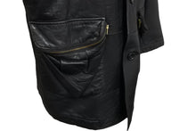 画像をギャラリービューアに読み込む, ISSEY MIYAKE イッセイミヤケ ジャケット ツモリチサト ショールカラー 80s ヴィンテージ ブラック 羊革 M RQ63010 良品 中古 55294