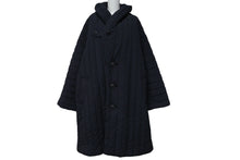 画像をギャラリービューアに読み込む, ISSEY MIYAKE イッセイミヤケ コート WIND COAT キルティング ネイビー ナイロン ポリエステル M I W33-FA185 美品 中古 55295