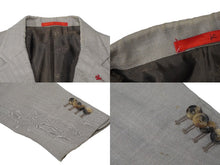 画像をギャラリービューアに読み込む, ISAIA イザイア ジャケット テーラードジャケット ブラウン ベェージュ イタリア製 メンズ 男性用 サイズ 50 美品 中古 55296