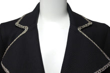 画像をギャラリービューアに読み込む, CHANEL シャネル ジャケット ココマークボタン ナポレオン 06P P28757V18249 ブラック コットン サイズ36 良品 中古 55299