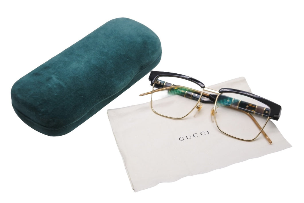 GUCCI ゴールドスクエア メガネ 美品-