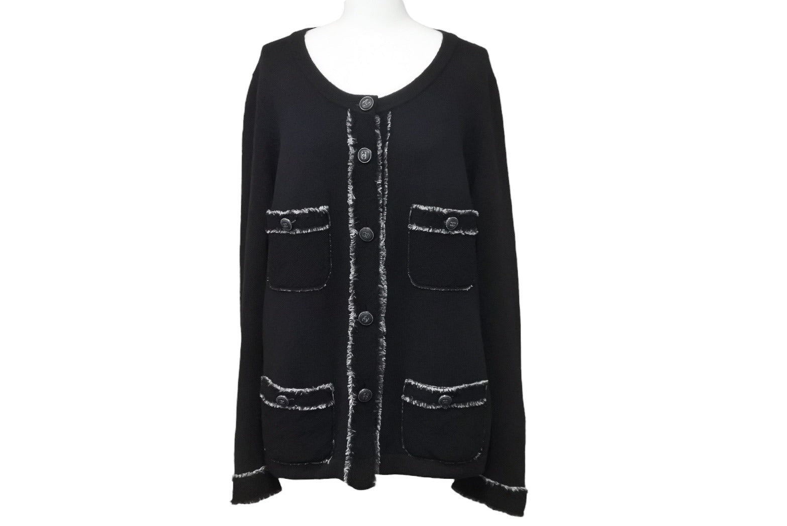 CHANEL シャネル カシミヤ100% カーディガン ココマーク 42 CHANEL - Vintage シャネル CHANEL カーディガン カシミヤ100