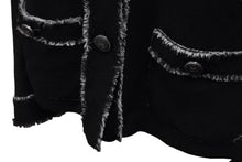 画像をギャラリービューアに読み込む, CHANEL シャネル カーディガン ココマークボタン P42011W04956 タグ無し カシミヤ ニット ブラック ホワイト 美品 中古 55319