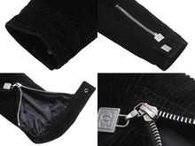 画像をギャラリービューアに読み込む, CHANEL シャネル ジャケット スポーツライン 03A ココマーク コーデュロイ ブラック 34 P21678W03188 シルバー金具 美品 中古 55321