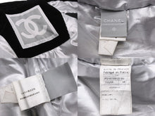画像をギャラリービューアに読み込む, CHANEL シャネル ジャケット スポーツライン 03A ココマーク コーデュロイ ブラック 34 P21678W03188 シルバー金具 美品 中古 55321