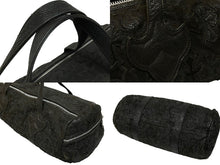 画像をギャラリービューアに読み込む, CHROME HEARTS クロムハーツ ダッフルバッグ スモール セメタリークロスパッチ SV925 デストロイレザー 美品 中古 55353