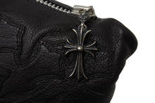 Load image into Gallery viewer, CHROME HEARTS クロムハーツ クッション インテリア CHプラス クロスパッチ ブラック シルバー925 レザー 美品 中古 55363