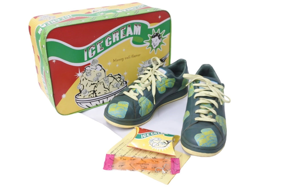 ICE CREAM アイスクリーム スニーカー 初期 BBC マネー ロール グリーン US8 1/2 10-117082 良品 中古 55377