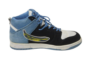 Consolidated Banana Sneakers 2005 Black Blue White Suede Shoes 9.5 Used 55378