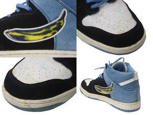 Consolidated Banana Sneakers 2005 Black Blue White Suede Shoes 9.5 Used 55378