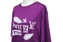画像をギャラリービューアに読み込む, LOUIS VUITTON ルイヴィトン 半袖Ｔシャツ パープル 13SS モノグラムデザイン RM131M H3JR05JEZ コットン 美品 中古 55388