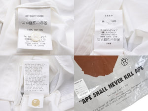 A BATHING APE アベイシングエイプ COMME des GARÇONS コムデギャルソン 長袖シャツ ホワイト 001SHG721909X 良品 中古 55392