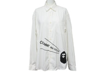 Load image into Gallery viewer, A BATHING APE アベイシングエイプ COMME des GARÇONS コムデギャルソン 長袖シャツ ホワイト 001SHG721909X 良品 中古 55392