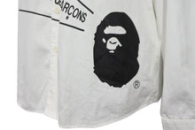 Load image into Gallery viewer, A BATHING APE アベイシングエイプ COMME des GARÇONS コムデギャルソン 長袖シャツ ホワイト 001SHG721909X 良品 中古 55392