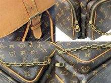 画像をギャラリービューアに読み込む, LOUIS VUITTON ルイヴィトン リュック トリオ・バックパック モノグラム ヴァージル M44658 ゴールド金具 美品 中古 55413