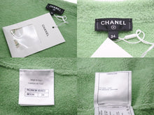 画像をギャラリービューアに読み込む, 新品未使用 CHANEL シャネル ジャケット チェーン ココマークボタン ノーカラー グリーン サイズ34 P62893K48463 中古 55419