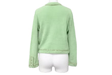 画像をギャラリービューアに読み込む, 新品未使用 CHANEL シャネル ジャケット チェーン ココマークボタン ノーカラー グリーン サイズ34 P62893K48463 中古 55419