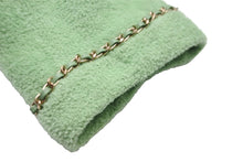 画像をギャラリービューアに読み込む, 新品未使用 CHANEL シャネル ジャケット チェーン ココマークボタン ノーカラー グリーン サイズ34 P62893K48463 中古 55419