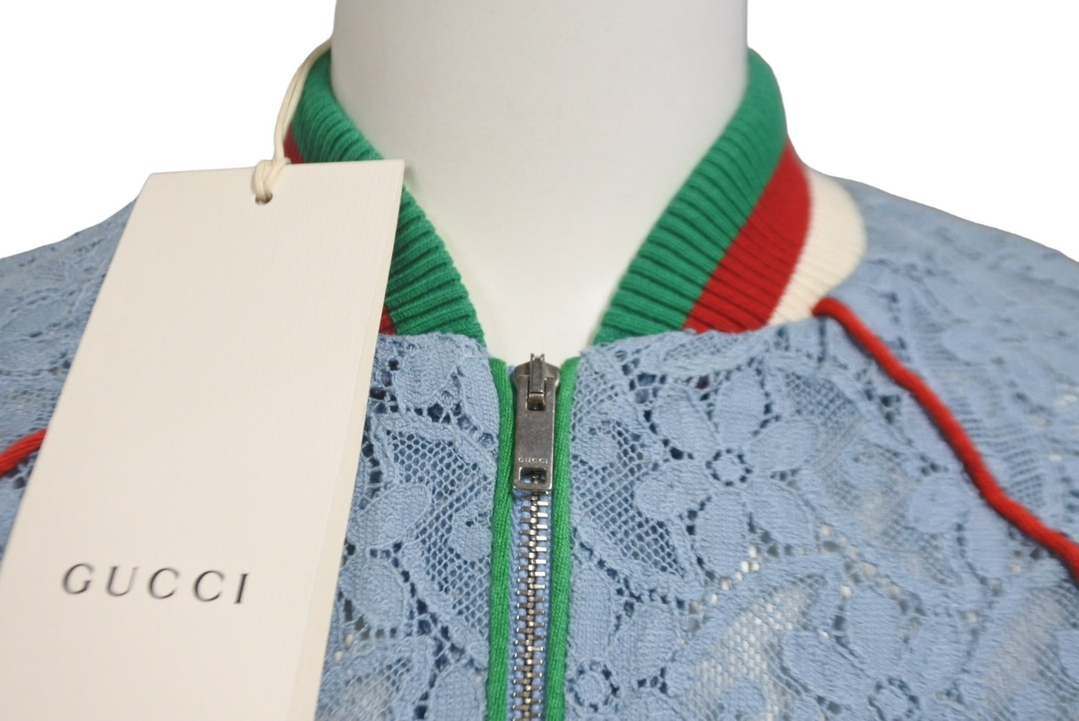 新品同様 GUCCI グッチ ジャケット トラックジャケット レース ブルー サイズ 12 542998 ZB421 中古 55422 –  Casanova Vintage