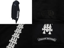 Load image into Gallery viewer, CHROME HEARTS クロムハーツ パーカー タイヤトラック セメタリークロス ブラック XL 2212-304-4017 美品 中古 55428