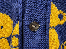 画像をギャラリービューアに読み込む, GUCCI グッチ カーディガン テディベア ジャカード ネイビー ウール 439694 X5F50 サイズS 美品 中古 55431
