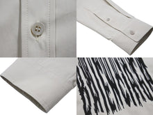 画像をギャラリービューアに読み込む, 極美品 BALENCIAGA バレンシアガ 21AW バーコードロゴ オーバーサイズ 長袖シャツ グレー 662982 サイズ38 中古 55433