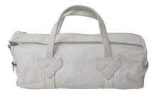 画像をギャラリービューアに読み込む, CHROME HEARTS クロムハーツ スモール DFFL TNY タイニー ダッフルバッグ ホワイト シルバー925 レザー 良品 中古 55443