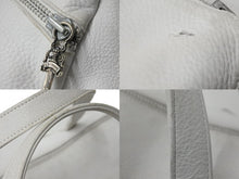 画像をギャラリービューアに読み込む, CHROME HEARTS クロムハーツ スモール DFFL TNY タイニー ダッフルバッグ ホワイト シルバー925 レザー 良品 中古 55443
