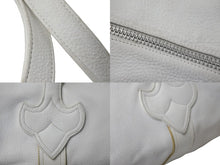 画像をギャラリービューアに読み込む, CHROME HEARTS クロムハーツ スモール DFFL TNY タイニー ダッフルバッグ ホワイト シルバー925 レザー 良品 中古 55443