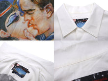 Load image into Gallery viewer, PRADA プラダ 半袖シャツ 16AW アーカイブ Impossible True Love ホワイト マルチカラー サイズL 美品 中古 55452