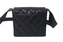 画像をギャラリービューアに読み込む, CHANEL シャネル ループショルダーバッグ ココマーク マトラッセ 4番台 1997年 ラムスキン ネイビー ゴールド金具 美品 中古 55456